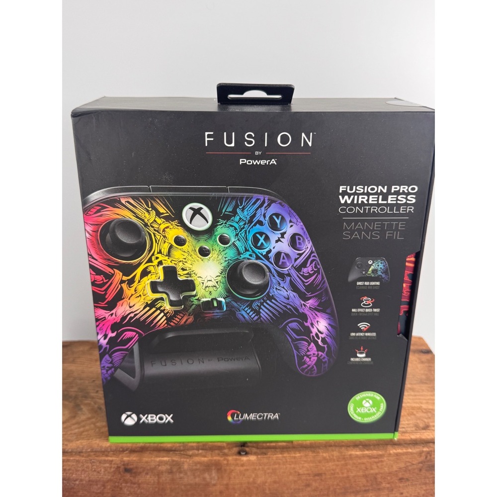 PowerA Fusion Pro Wireless Controller Xbox Ghost RGB Hall Effect Quick Twist
